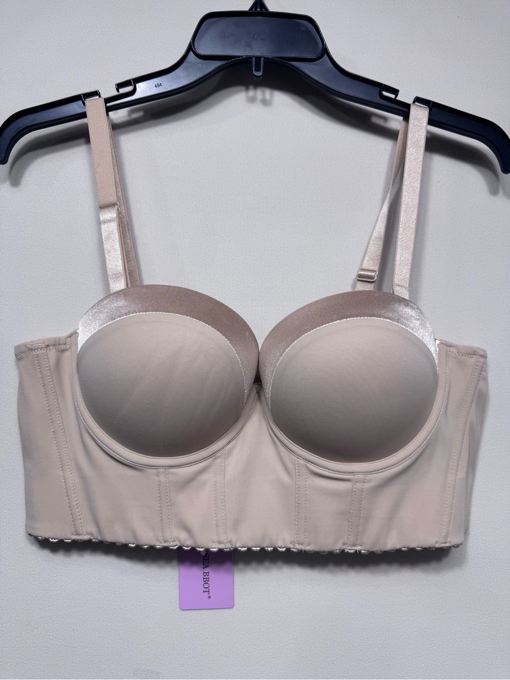 Women Longline Strapless Bra Full Coverage Corset Bra 36C